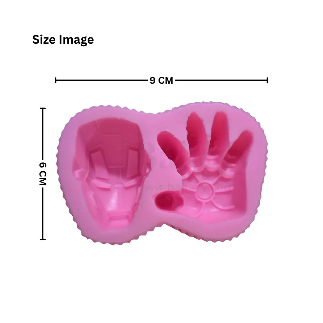 536 | Iron Man Head & Hand Silicone Mould - 1 Piece