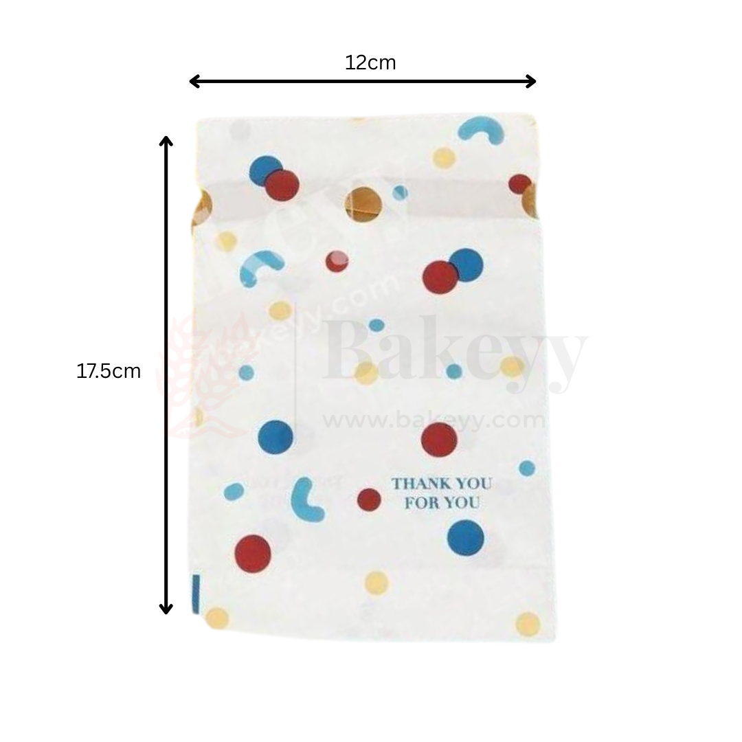 17.5x12Cm| Thank You Plastic Stand Up Treat Favor Bags Gift Wrapper Bags for Candy Cookie Chocolate | Pack of 50 - Bakeyy.com - India - 17.5x12Cm| Thank You Plastic Stand Up Treat Favor Bags Gift Wrapper Bags for Candy Cookie Chocolate | Pack of 50 - Default Title