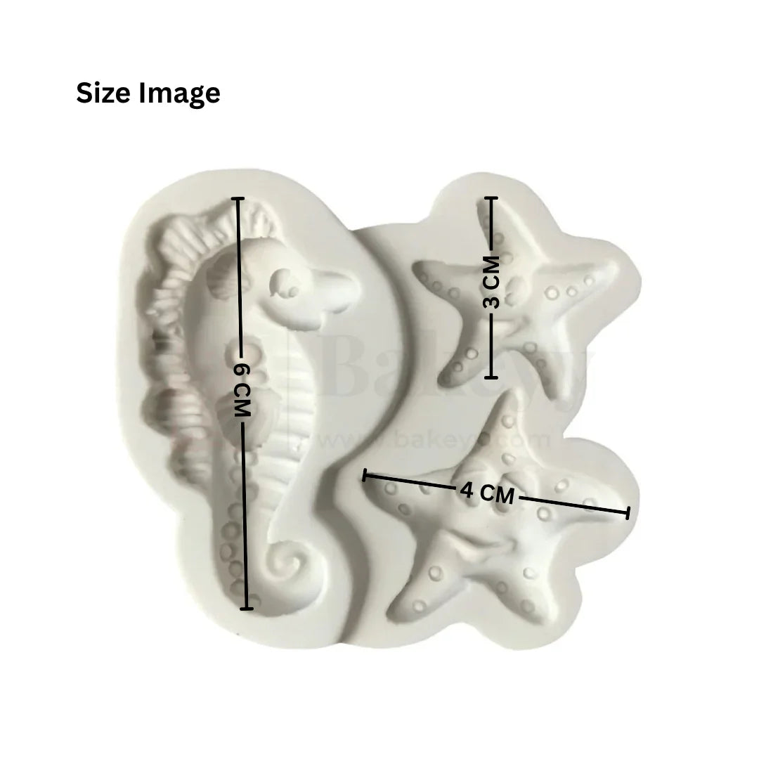 542 | SEA-Horse Starfish Silicone Mould - 1 Piece