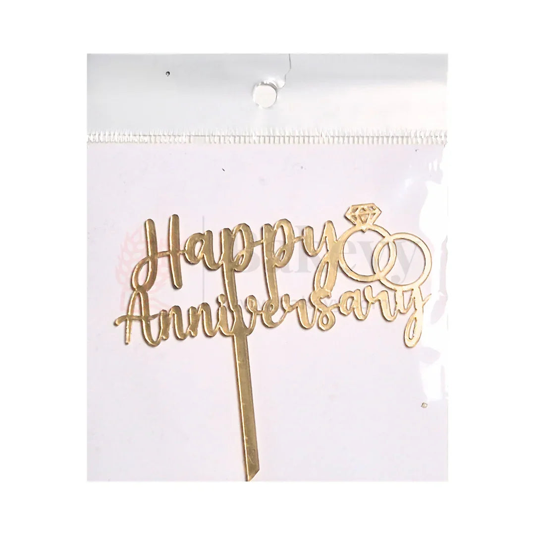 3" inch Happy Anniversary Cake Topper - D1