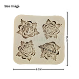 111 | 4 Cavity Rose Silicone Mould - 1 Piece - Bakeyy.com - India - 111 | 4 Cavity Rose Silicone Mould - 1 Piece - Default Title