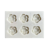 507 - 6 Rose Flower Silicone Fondant Mould - 1 Piece