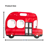 Red Bus Shape Zip Lock Bags | Bus Shape Bags For Kids | Pack of 50
