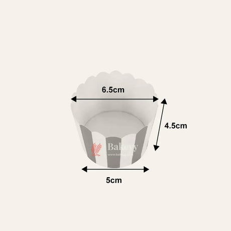 Pink & White Striped Scallop-Edge Baking Cups – Premium Paper Muffin Cup Liners | Pack Of 50 - Bakeyy.com - India - Pink & White Striped Scallop-Edge Baking Cups – Premium Paper Muffin Cup Liners | Pack Of 50 - Default Title