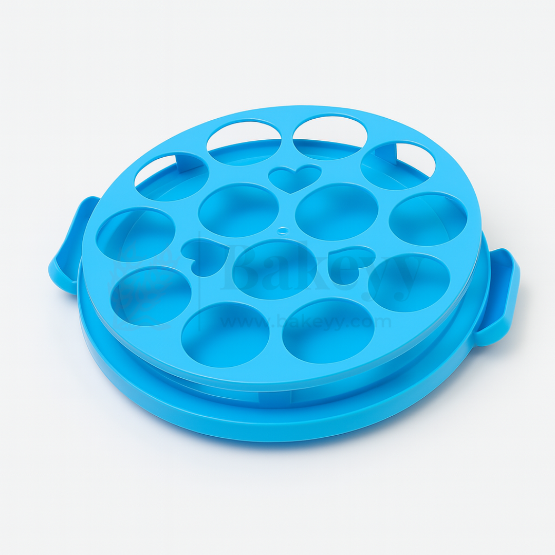 13 Cavity Round Cupcake Carrier with Lock Lid – Ideal for Gifting, Travel & Storage