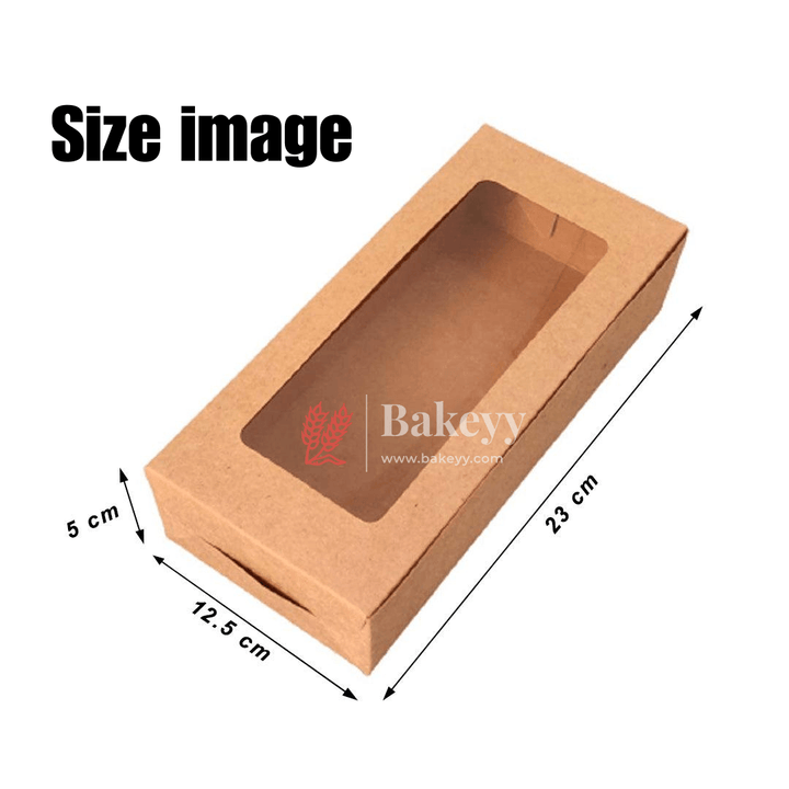 6 Brownie Box | Gold Color | Pack Of 10 | With Window On The Top | - Bakeyy.com - India - {{ variant.name }}