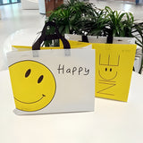 Smiley Theme Laminated Carry Bag | Front & Back Printed Design | 3 Size Options | Pack of 50