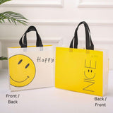 Smiley Theme Laminated Carry Bag | Front & Back Printed Design | 3 Size Options | Pack of 50