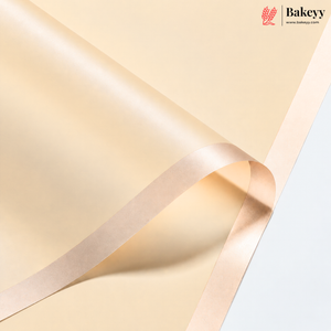 Solid Korean Wrapping Sheet with Golden Border | Multi Color | Pack of 20