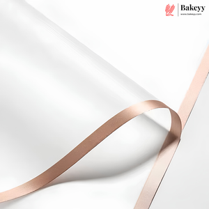 Solid Korean Wrapping Sheet with Golden Border | Multi Color | Pack of 20