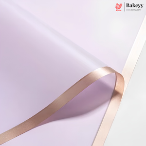 Solid Korean Wrapping Sheet with Golden Border | Multi Color | Pack of 20