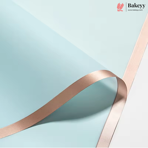 Solid Korean Wrapping Sheet with Golden Border | Multi Color | Pack of 20