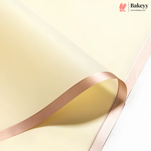Solid Korean Wrapping Sheet with Golden Border | Multi Color | Pack of 20
