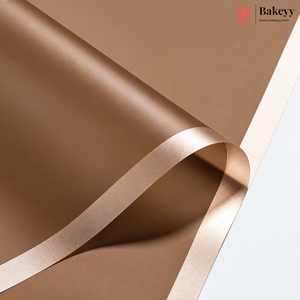 Solid Korean Wrapping Sheet with Golden Border | Multi Color | Pack of 20