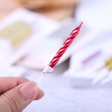 Spiral Birthday Cake Candles with Holders | Small | Pack of 10