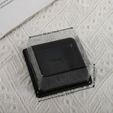 Square Dessert Box with Clear Dome Lid | Black Base Mini Cake & Pastry Packaging Box | Pack of 50