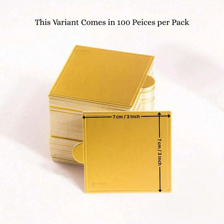 Square Pastry Base | Gold Finish Dessert Display Base | 2 Sizes Avaiilable