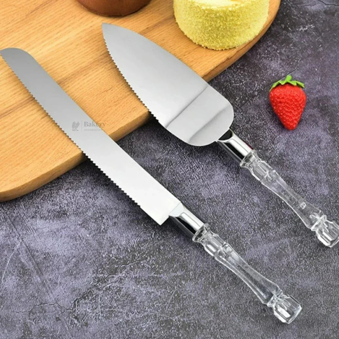Stainless Steel Cake Knife & Server Set for Baking | Cake Cutting Tools - Bakeyy.com - India - Stainless Steel Cake Knife & Server Set for Baking | Cake Cutting Tools - Default Title 95.00