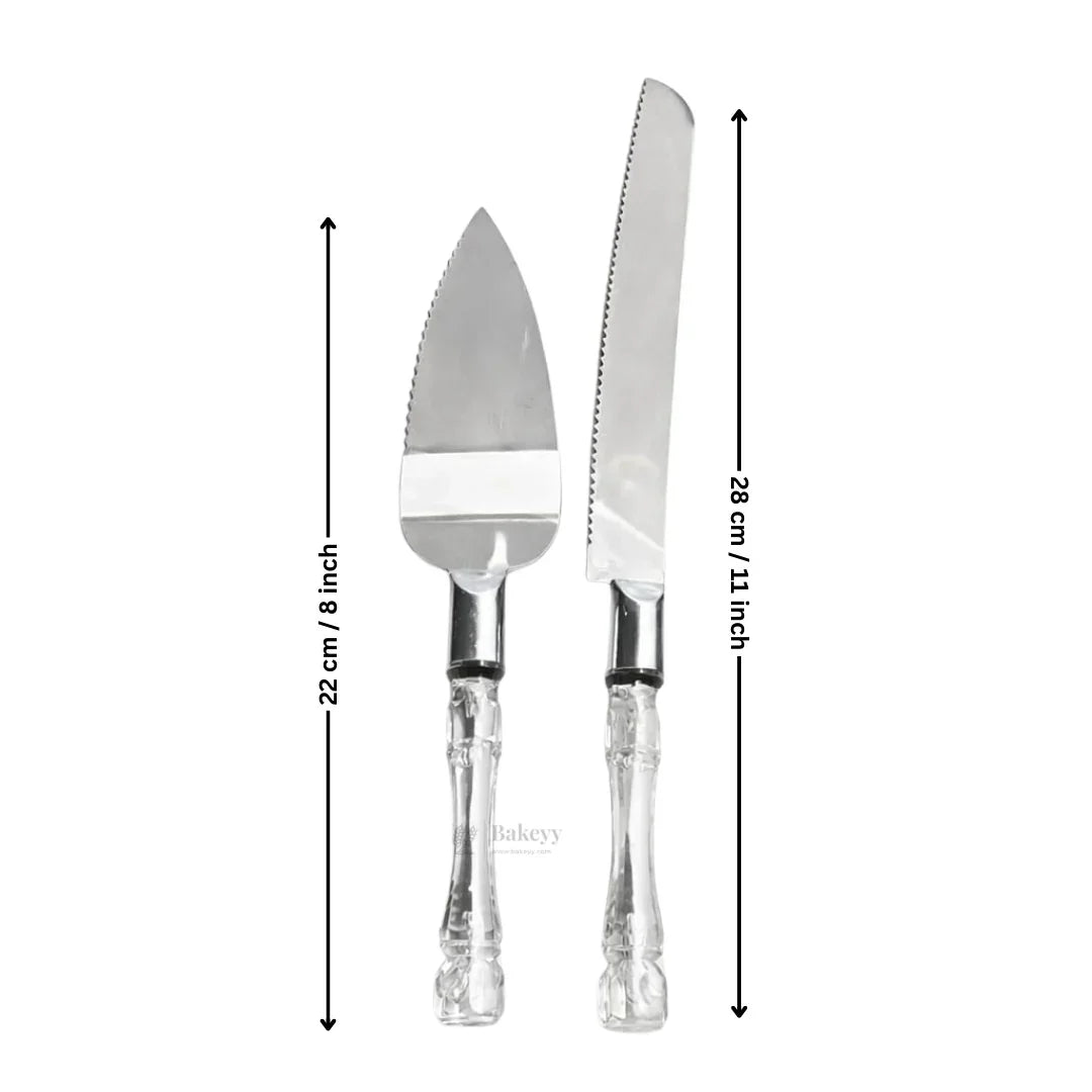 Stainless Steel Cake Knife & Server Set for Baking | Cake Cutting Tools - Bakeyy.com - India - Stainless Steel Cake Knife & Server Set for Baking | Cake Cutting Tools - Default Title 95.00