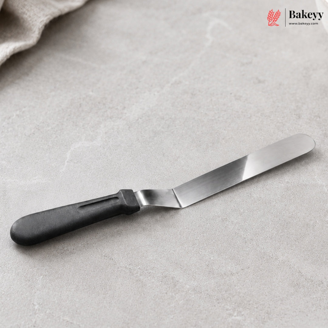 Stainless Steel Offset Spatula with Black Handle 