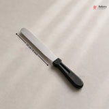 Straight Icing Palette Knife | Stainless Steel Cake Spatula with Black Handle | Pack of 1