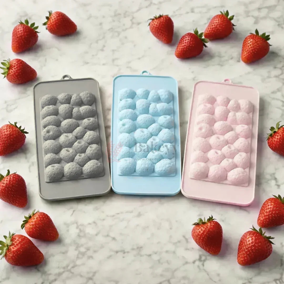 StrawberryTextureSiliconeChocolateSlabMould - Bakeyy.com