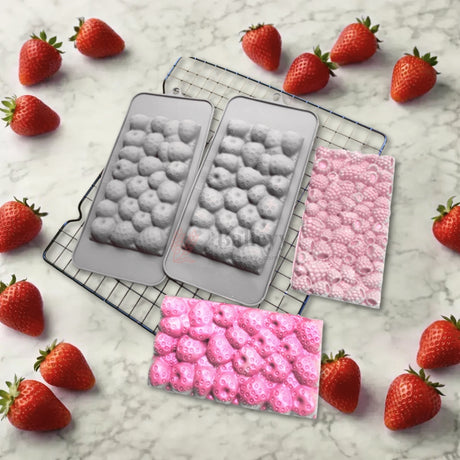 Strawberry Texture Silicone Chocolate Slab Mould | Pack of 1
