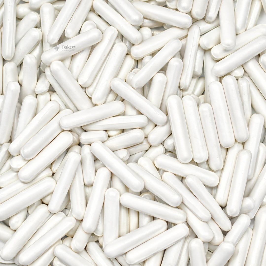 Rod Shape Sugar Confetti | Edible Cake & Dessert Decorations | Multiple Colors Available | Metallic Finish | 200 gm