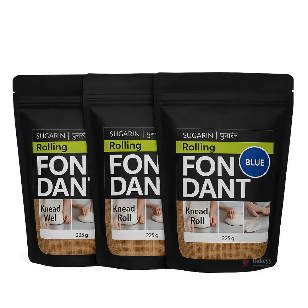 Sugarin Rolling Fondant | Ready-to-Use Icing for Cake Decoration | 225 gm - Bakeyy.com - India - Sugarin Rolling Fondant | Ready-to-Use Icing for Cake Decoration | 225 gm - White 89.00