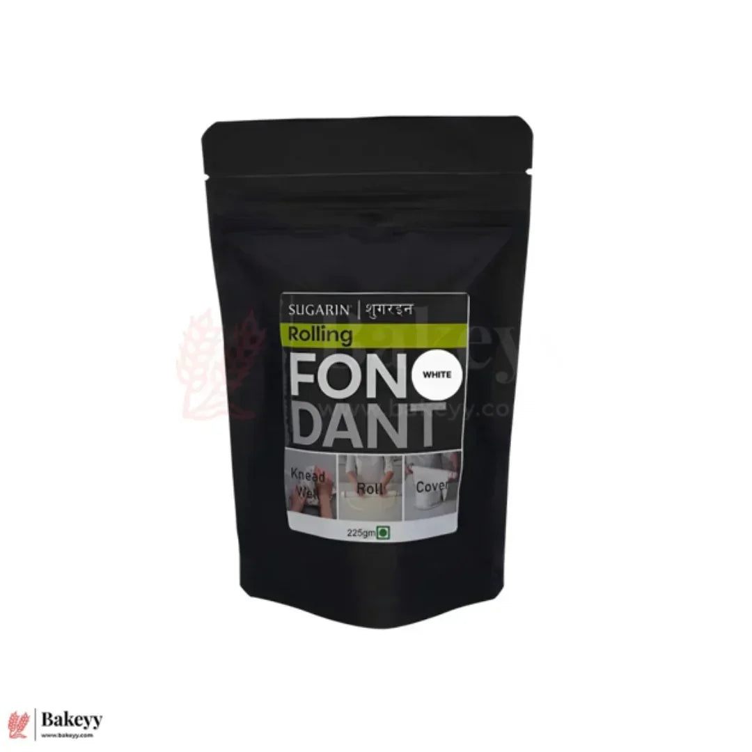 Sugarin Rolling Fondant | Ready-to-Use Icing for Cake Decoration | 225 gm - Bakeyy.com - India - Sugarin Rolling Fondant | Ready-to-Use Icing for Cake Decoration | 225 gm - White 89.00