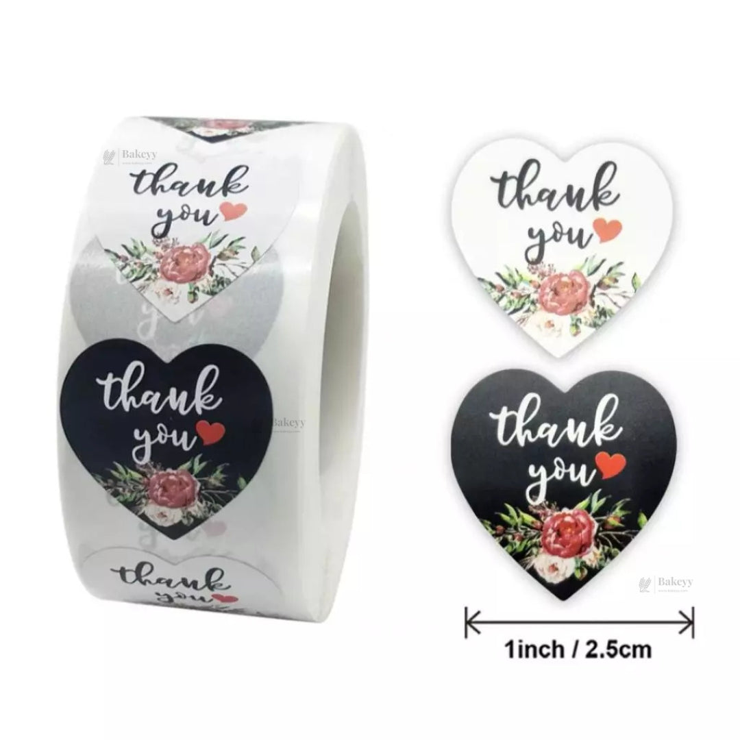 1 Inch Thank You Sticker Roll | 500 Stickers | Pack of 1 