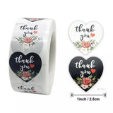 1 Inch Thank You Sticker Roll | 500 Stickers | Pack of 1 