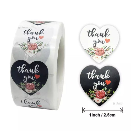1 Inch Thank You Sticker Roll | 500 Stickers | Pack of 1 