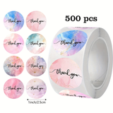 Thank You Stickers Roll | 500 Pcs | Pack of 1