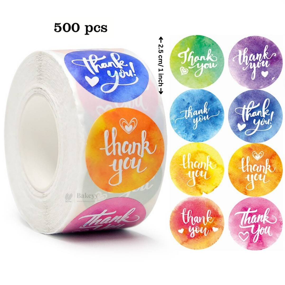 Thank You Stickers Roll | 500 Pcs | Pack of 1