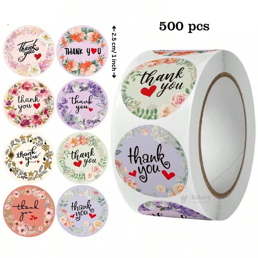Thank You Stickers Roll | 500 Pcs | Pack of 1