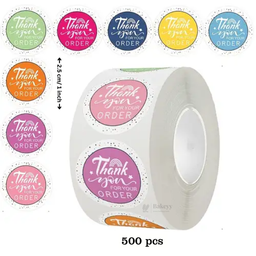 Thank You Stickers Roll | 500 Pcs | Pack of 1
