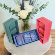 Three Tin Rigid Hamper Box - Bakeyy.com - India - Three Tin Rigid Hamper Box - Blue / Pack Of 1