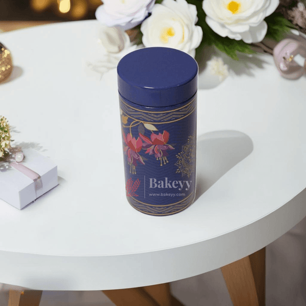 Return Gift Tin Box | Dry Fruit Box | Chocolate Box | Cylinder Tin | - Bakeyy.com - India - Return Gift Tin Box | Dry Fruit Box | Chocolate Box | Cylinder Tin | - Green