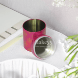 Return Gift Tin Box | Dry Fruit Box | Chocolate Box | Cylinder Small Tin | - Bakeyy.com - India - Return Gift Tin Box | Dry Fruit Box | Chocolate Box | Cylinder Small Tin | - Pink