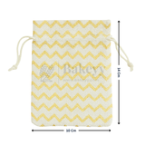 10x14 Cm | Gold Foiling Jute Potli Bags | Pack of 50
