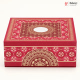 Traditional Printed Hamper Box with 4 Glass Jars | Magnetic Closure | 3 Designs | Pack of 1