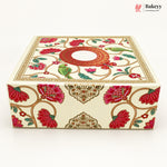 Traditional Printed Hamper Box with 4 Glass Jars | Magnetic Closure | 3 Designs | Pack of 1