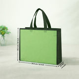 Premium Laminated Carry Bag with Contrast Border Panels | White & Green Variants | 3 Size Options | Pack of 50