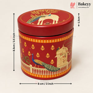 Traditional Printed Gift Hamper Boxes with Transparent Handle | With and Without Jar Options | 2 Designs | Pack of 1