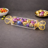 Clear transparent box with decorative floral print
Candy-style shape with twisted ends for a gift-ready look
Ideal for chocolates, candies, toffees, small treats, and favors
Great for birthdays, weddings, baby showers, festive gifting, and hampers
Lightweight, neat presentation, easy to display