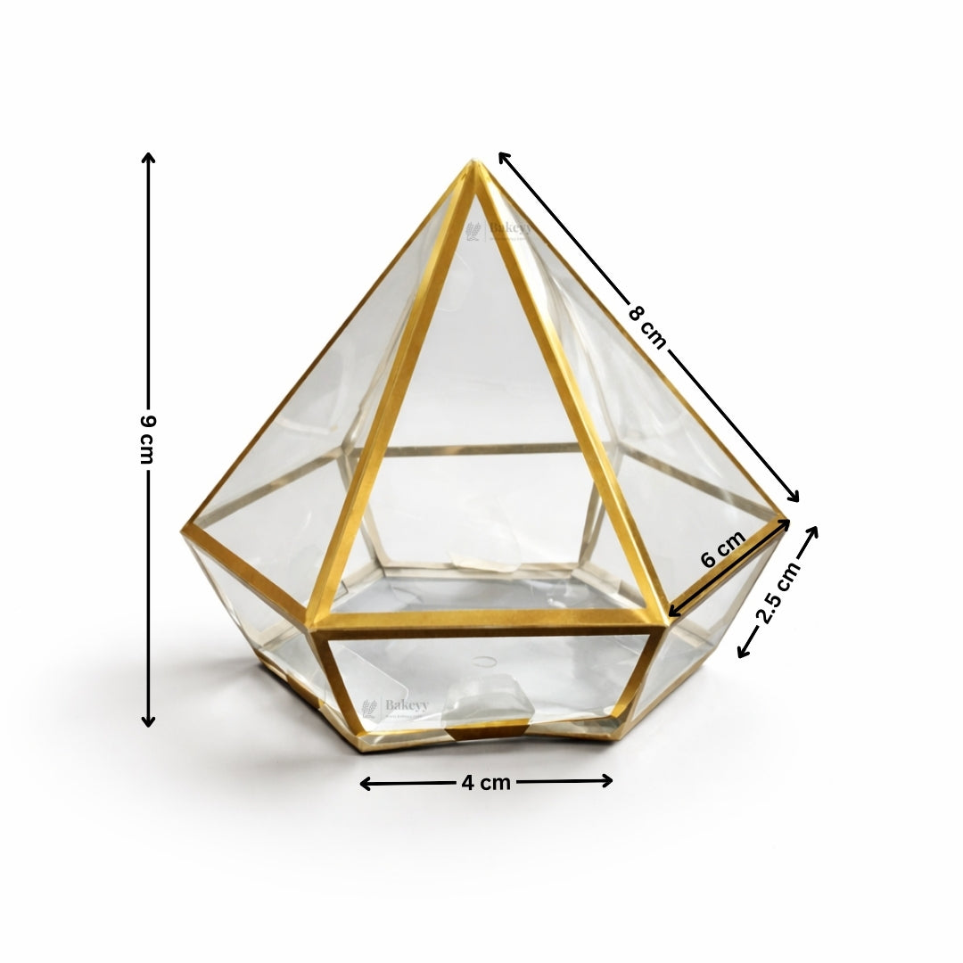 Transparent Diamond Shape PVC Goodie Box | Premium Gift & Favor Packaging | Pack of 10