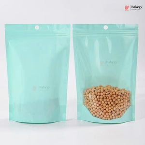 Transparent Front with Pastel Stand-Up Ziplock Pouch | Multiple Colors | Pack of 100