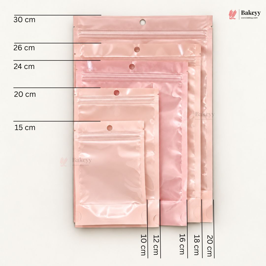 Transparent Front with Pastel Stand-Up Ziplock Pouch | Multiple Colors | Pack of 100