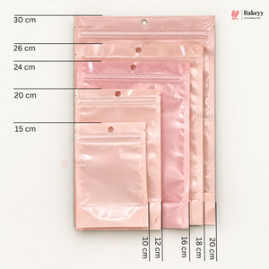 Transparent Front with Pastel Stand-Up Ziplock Pouch | Multiple Colors | Pack of 100